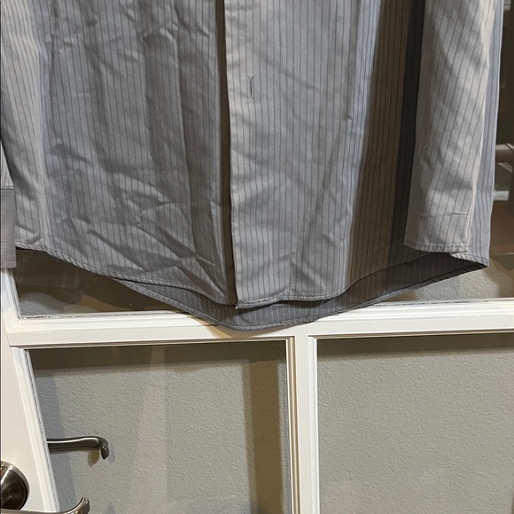 Van Heusen Charcoal Pinstripe Dress Shirt - Picture 2 of 9